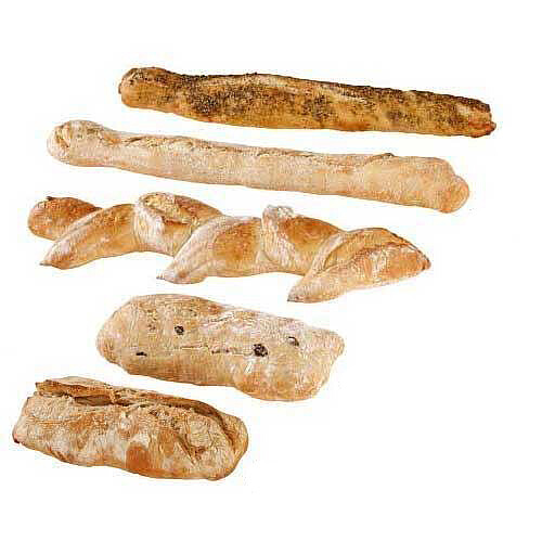 Assortiment de pains spéciaux, 5-fach sortiert 25 Stueck x 270 g 