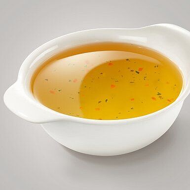 Klare Gemüse-Suppe mit Einlage 