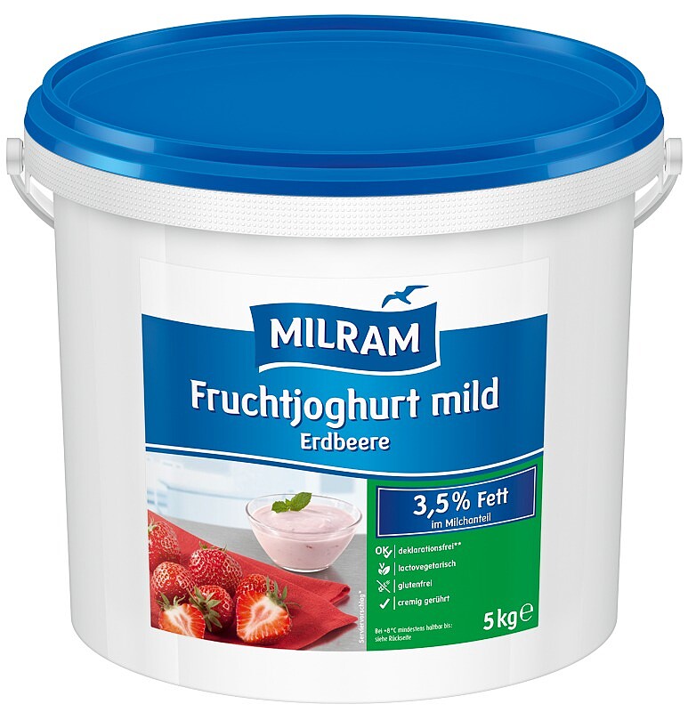 MILRAM Fruchtjoghurt Erdbeere 3,5% Fett 