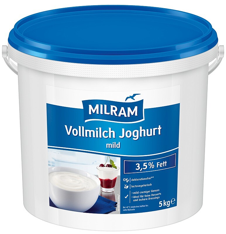 MILRAM Vollmilch Joghurt mild 3,5% Fett, 5 kg 