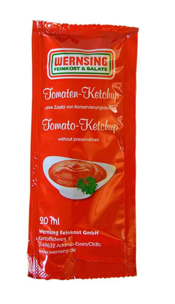 Tomaten-Ketchup in Portionsbeuteln 