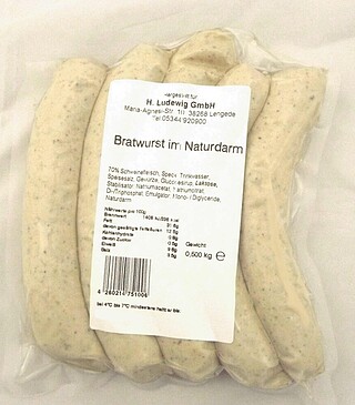 Bratwurst im Naturdarm