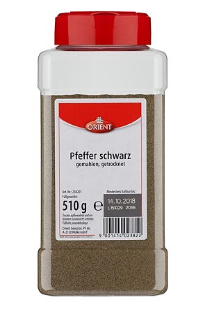 Pfeffer schwarz gemahlen