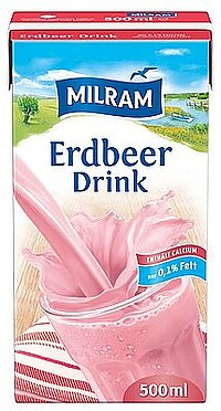 MILRAM Erdbeer Drink 0,​1% Fett 