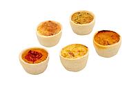 Party Quiche Sortiment, 5-​fach sortiert 125 Stueck x 18 g 